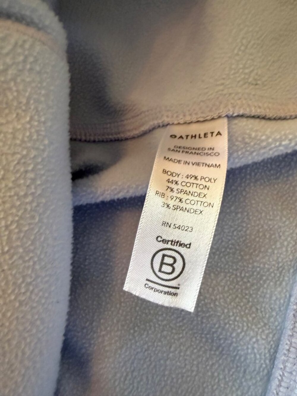 Athleta Light Blue Long Sleeve Zip Up Activewear Sweatshirt Hoodie Size Small - Picture 7 of 7